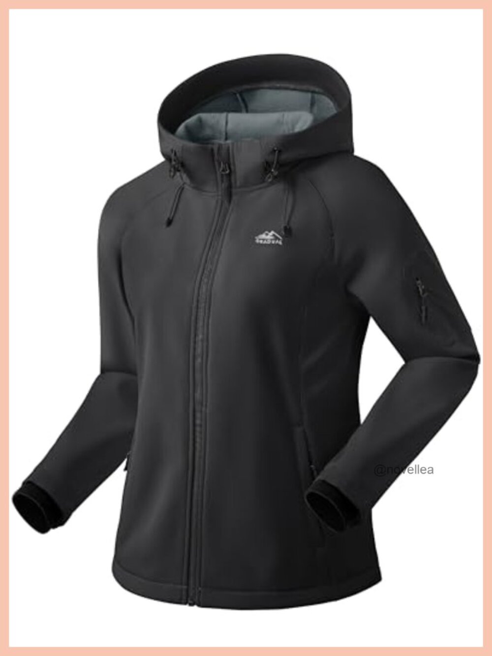 Fleece Lined Softshell Jacket Windproof Waterproof Hooded Anorak